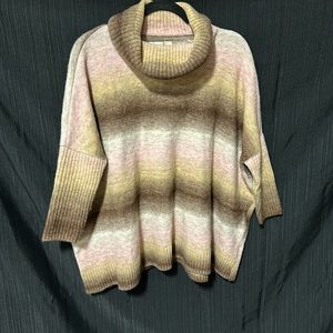 Loft brand / Pink n brown sweater‎ / oversized fit / Size M / R-1